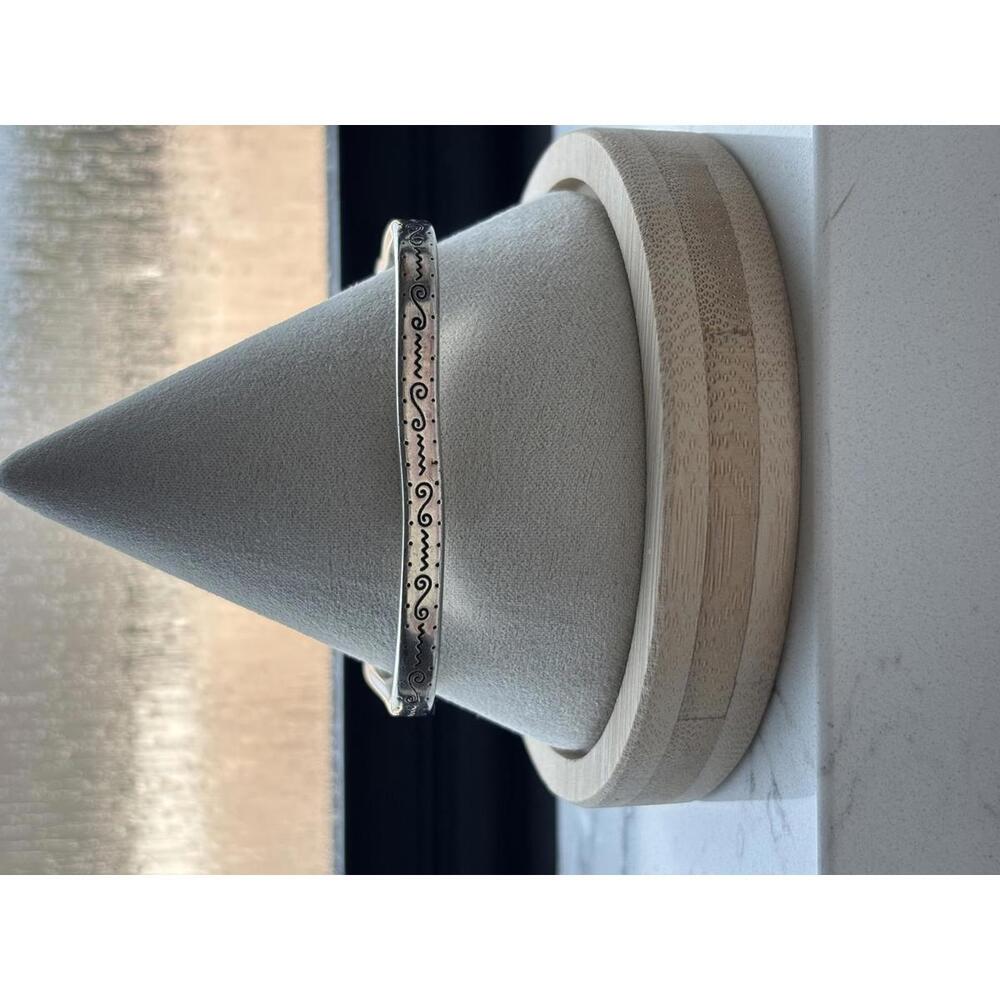 Brighton. Silver Tone Engraved Bangle Bracelet